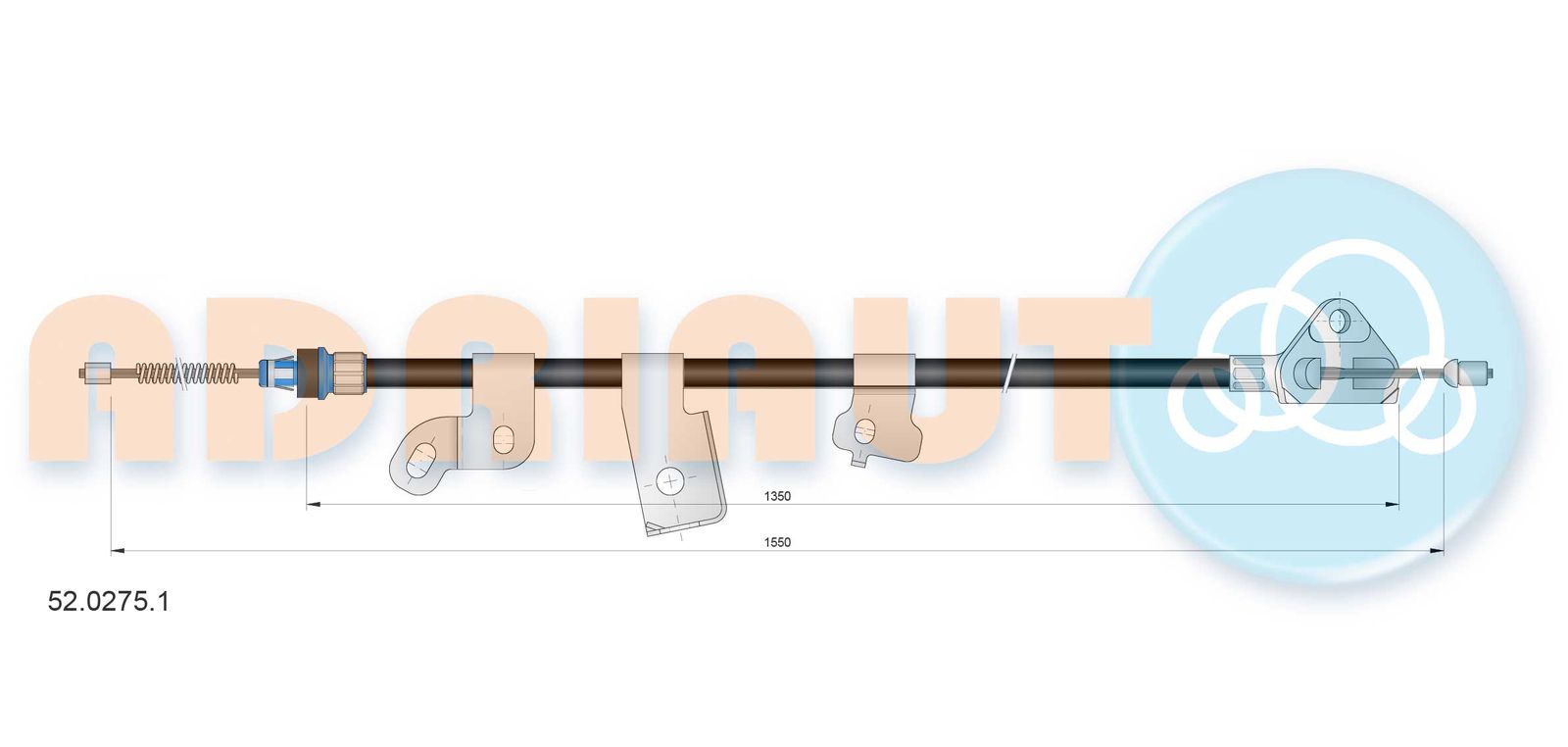 Cablu, frana de parcare ADRIAUTO 52.0275.1