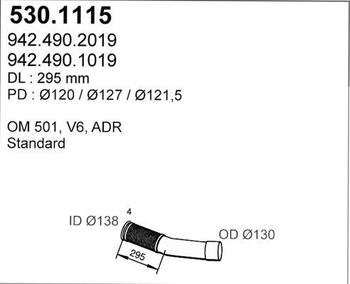 Racord evacuare ASSO 530.1115