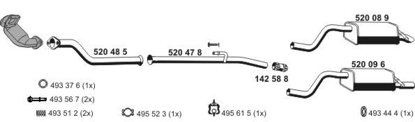 Układ wydechowy ERNST 100564