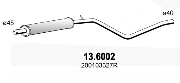 Tłumik środkowy ASSO 13.6002