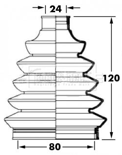 Zestaw osłon, wał napędowy BORG & BECK BCB6029