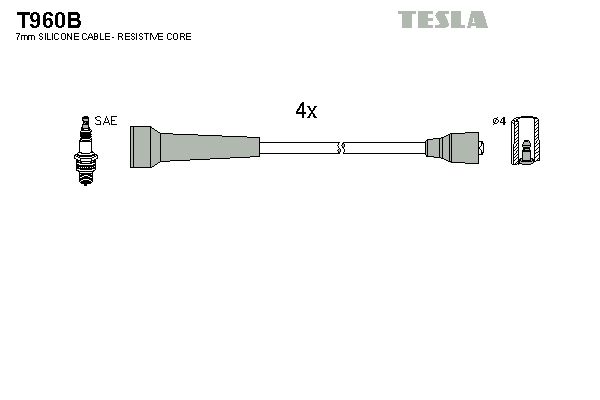 Sada kabelů pro zapalování TESLA T960B