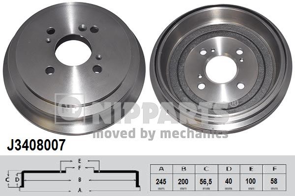 Tambur frana NIPPARTS J3408007