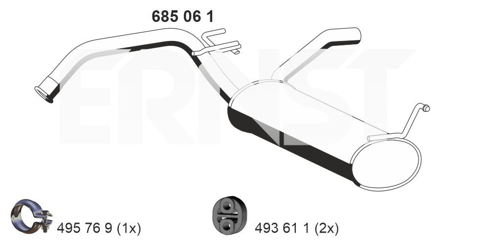 Tłumik końcowy ERNST 685061