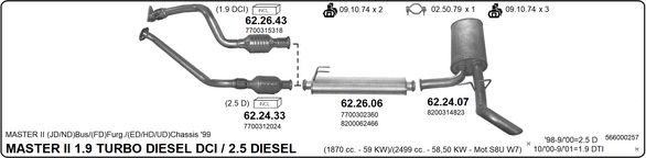 Układ wydechowy IMASAF 566000257
