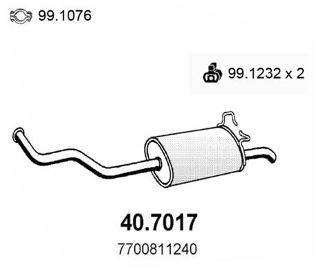 Tłumik końcowy ASSO 40.7017