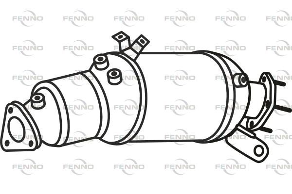 Filtr sadzy / filtr cząstek stałych, układ wydechowy FENNO 4F0254750C