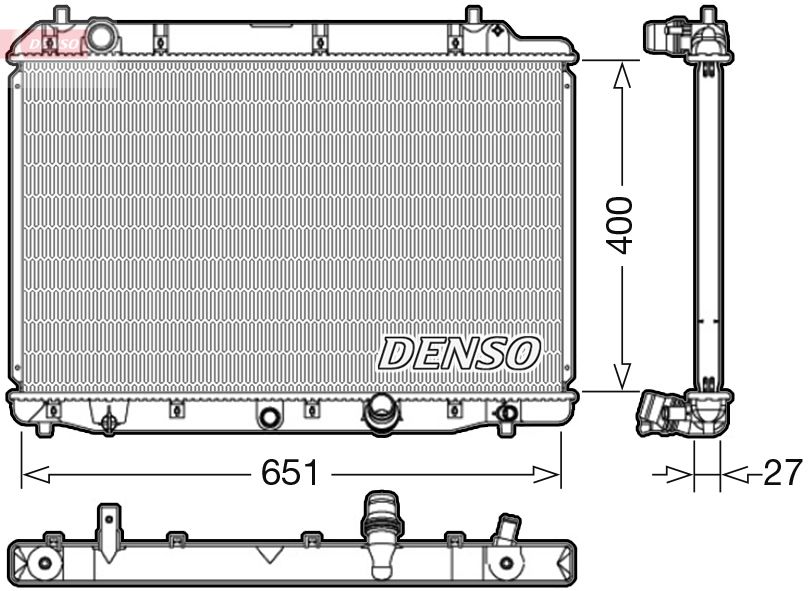 Chladič, chlazení motoru DENSO DRM40036