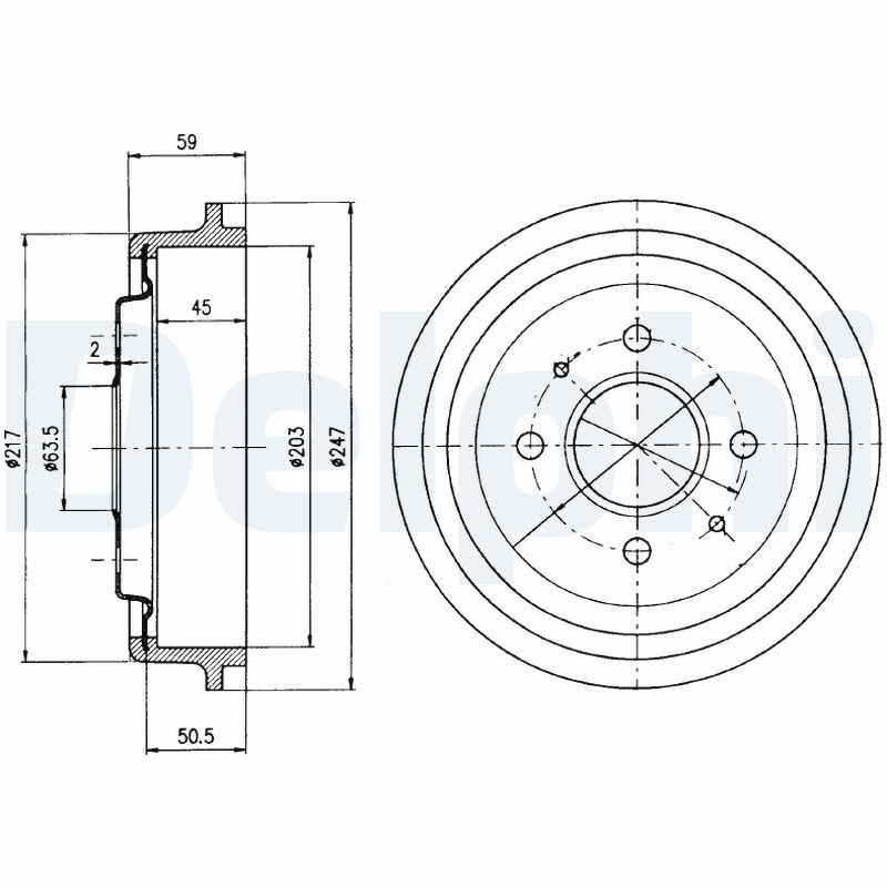 Bęben hamulcowy DELPHI BF30