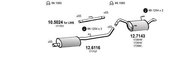 Układ wydechowy ASSO ART2801