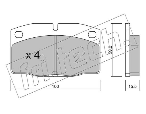 Zestaw klocków hamulcowych, hamulce tarczowe FRI.TECH. 046.0