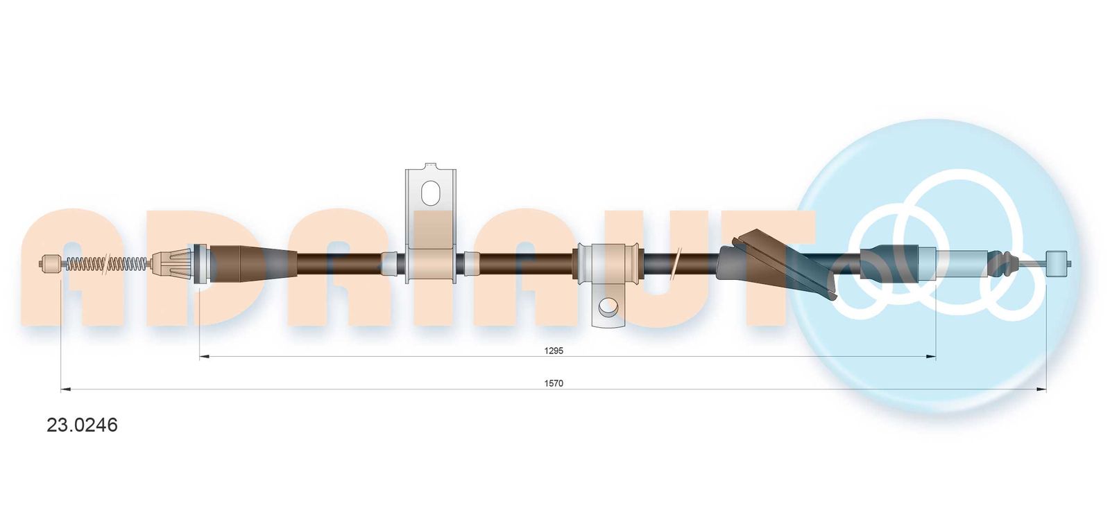 Cablu, frana de parcare ADRIAUTO 23.0246