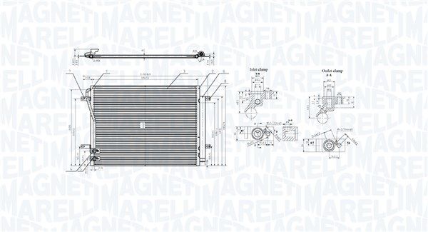 Condensator, climatizare MAGNETI MARELLI 350203105900
