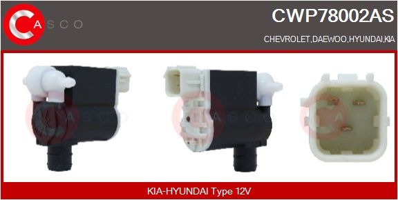 Vodní čerpadlo ostřikovače, čistění skel CASCO CWP78002AS