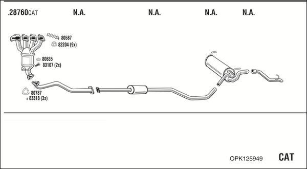 Układ wydechowy WALKER OPK125949