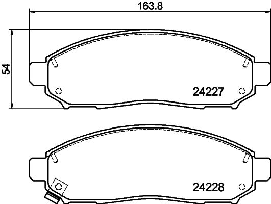 Sada brzdových platničiek kotúčovej brzdy HELLA PAGID 8DB 355 012-071