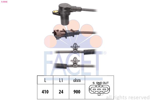 Senzor impulsuri, arbore cotit FACET Made in Italy - OE Equivalent 9.0848
