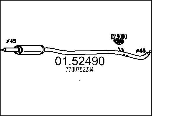 Tłumik środkowy MTS 01.52490