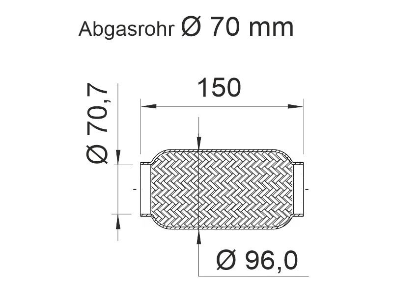 Levně Flexibilní trubka, výfukový systém ERNST 460453