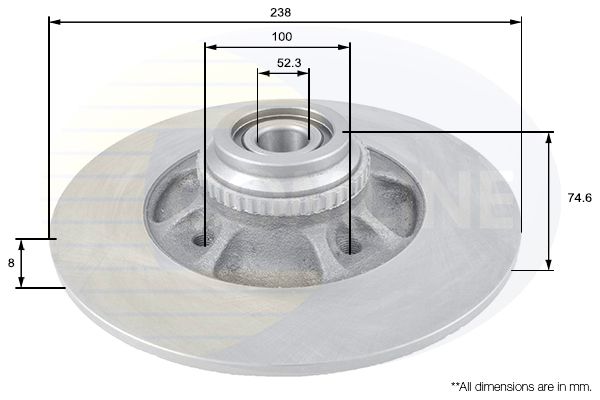Tarcza hamulcowa COMLINE ADC1562