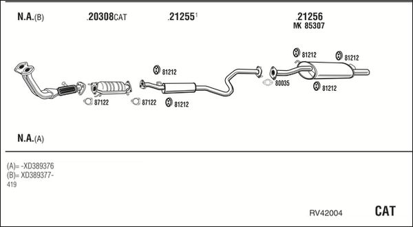 Układ wydechowy WALKER RV42004