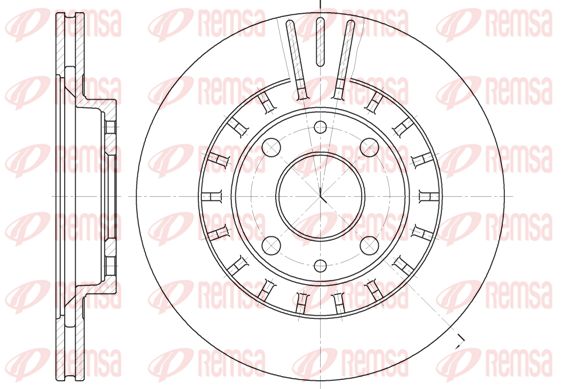 Tarcza hamulcowa KAWE 6828 10