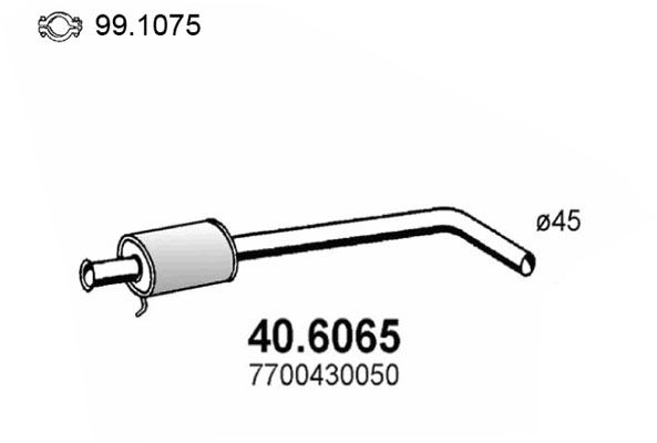 Tłumik środkowy ASSO 40.6065