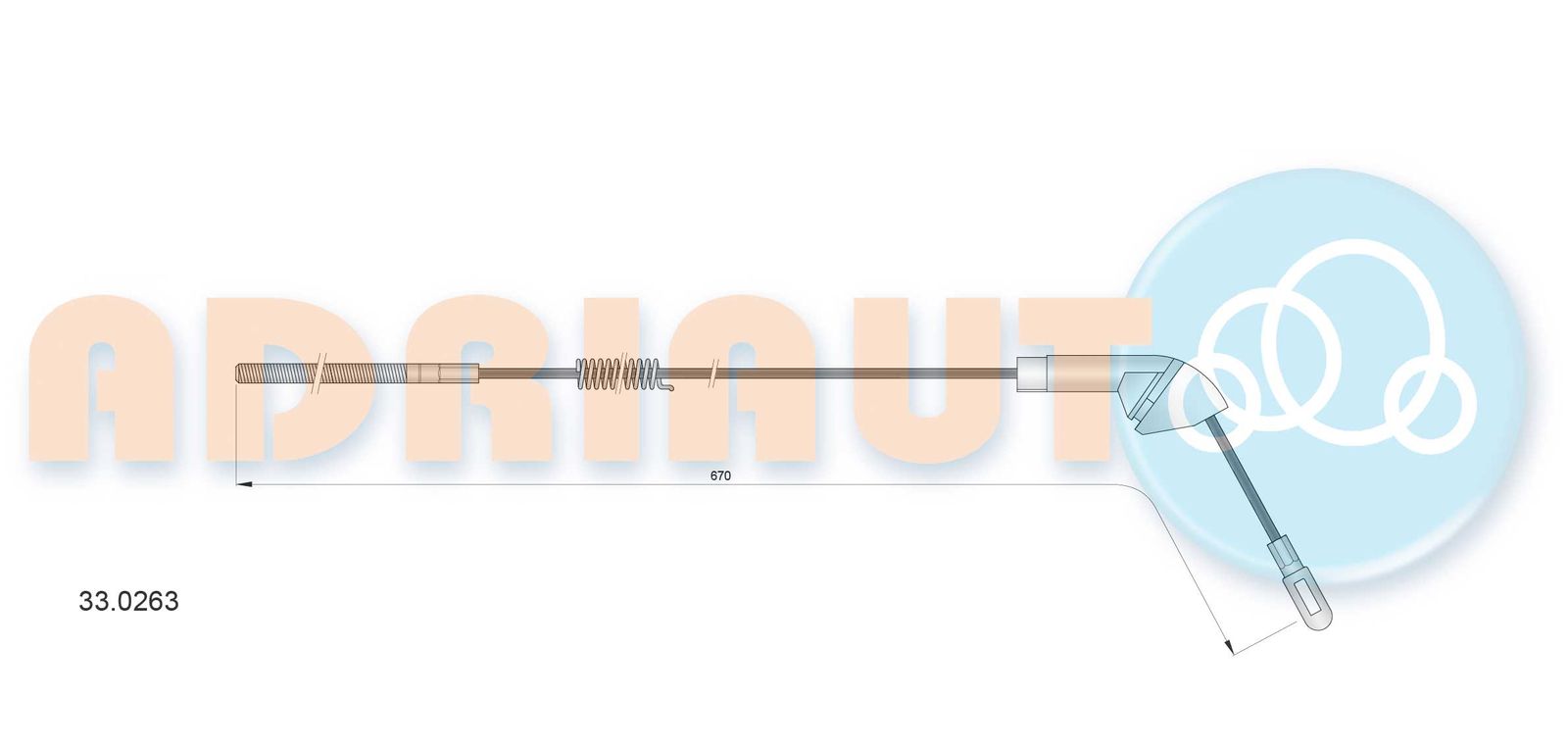 Cablu, frana de parcare ADRIAUTO 33.0263