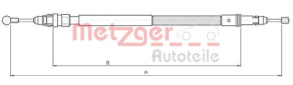 Cięgło, hamulec postojowy METZGER AUTOTEILE 10.4738