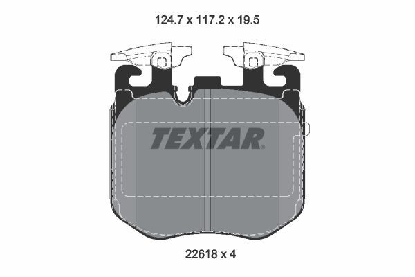 Sada brzdových platničiek kotúčovej brzdy TEXTAR 2261801