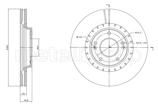 Tarcza hamulcowa CIFAM 800-1818C