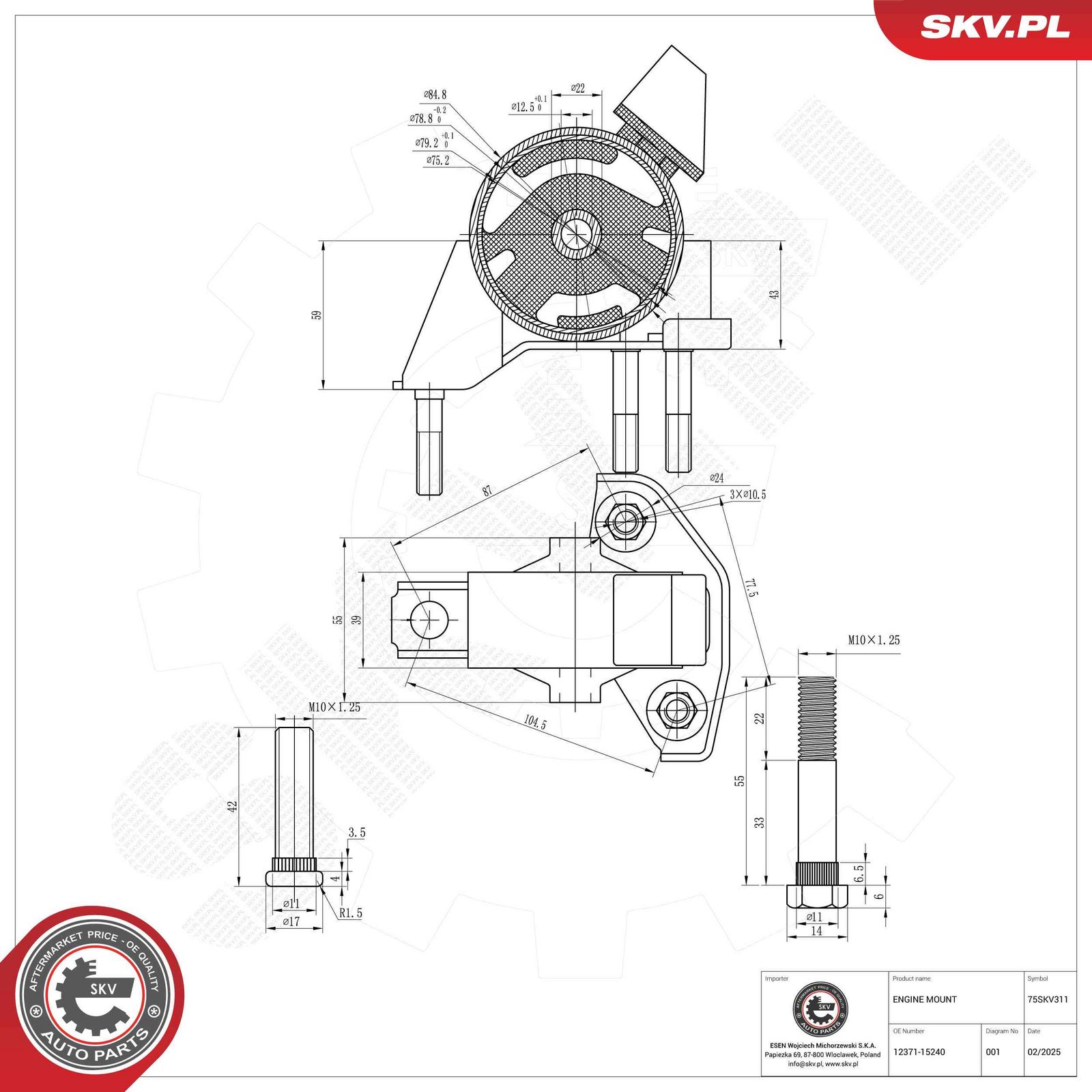 Suport motor ESEN SKV 75SKV311