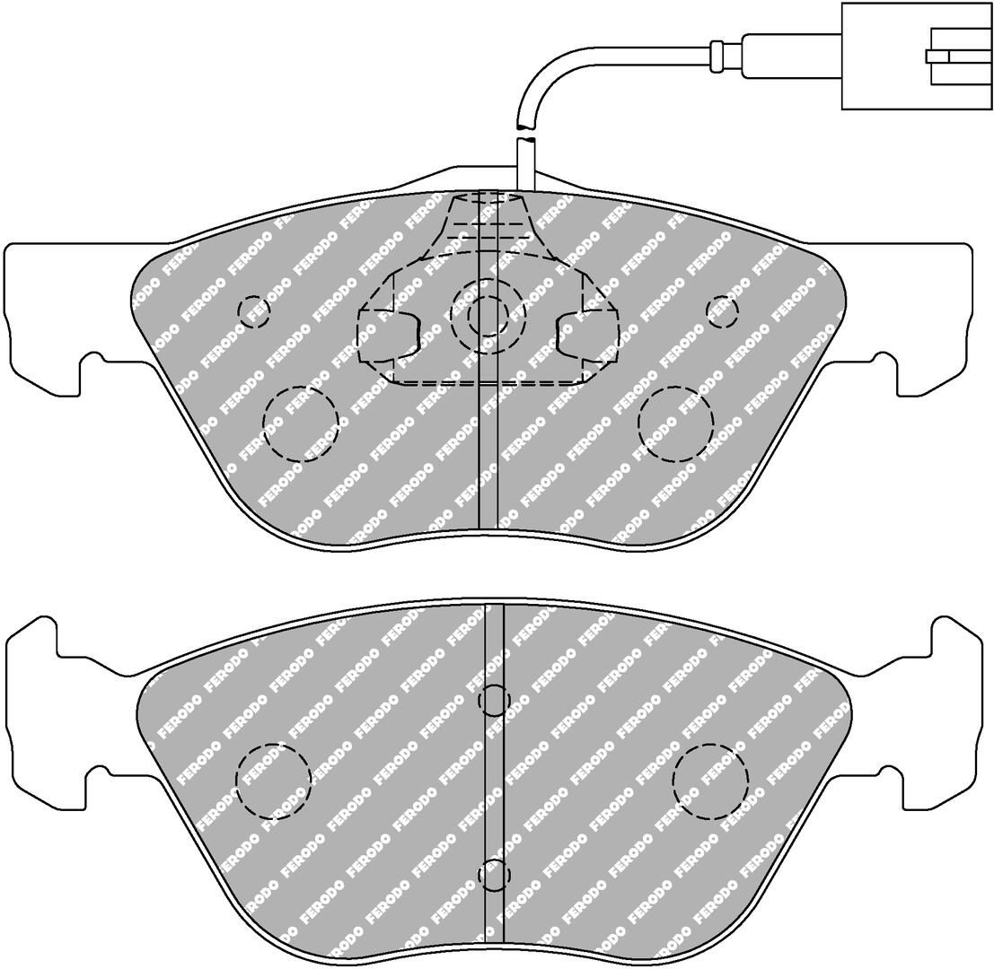 set placute frana,frana disc FERODO FDS1052