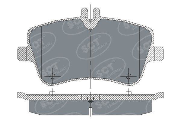 Zestaw klocków hamulcowych, hamulce tarczowe SCT - MANNOL SP 246 PR