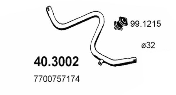 Rura wydechowa ASSO 40.3002