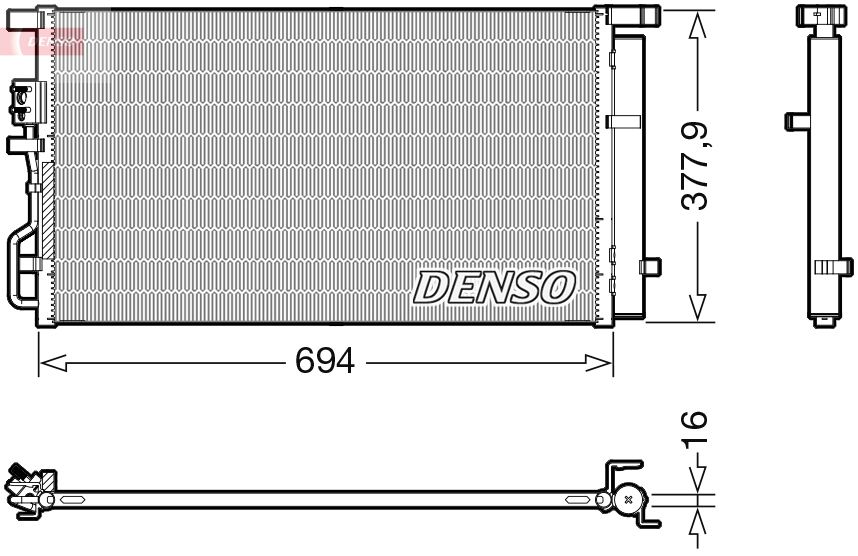 Kondenzátor, klimatizace DENSO DCN41019