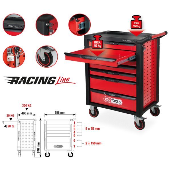 Carucior cu scule KS TOOLS 826.0007