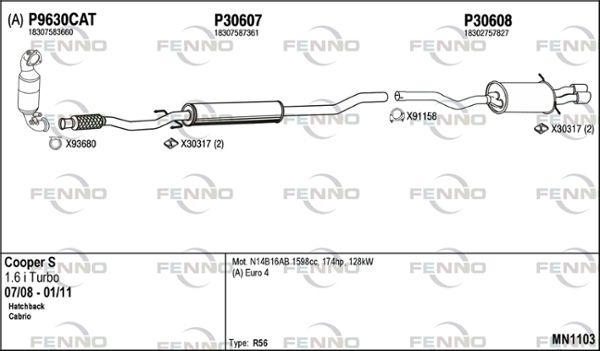 Układ wydechowy FENNO MN1103