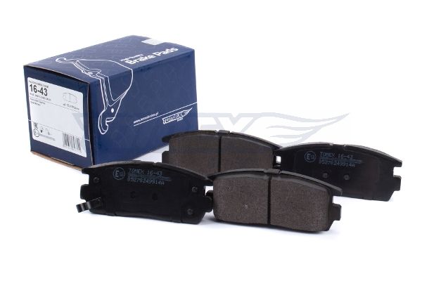 Levně Sada brzdových destiček, kotoučová brzda TOMEX Brakes 16-43
