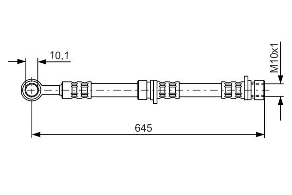 Przewód hamulcowy elastyczny BOSCH 1 987 476 155