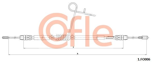 Cięgło, hamulec postojowy COFLE 92.1.FO006