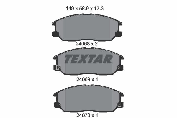 Sada brzdových platničiek kotúčovej brzdy TEXTAR 2406801