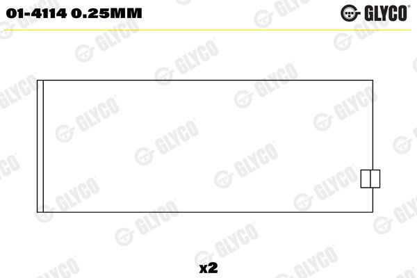Cuzineti biela GLYCO 01-4114 0.25mm