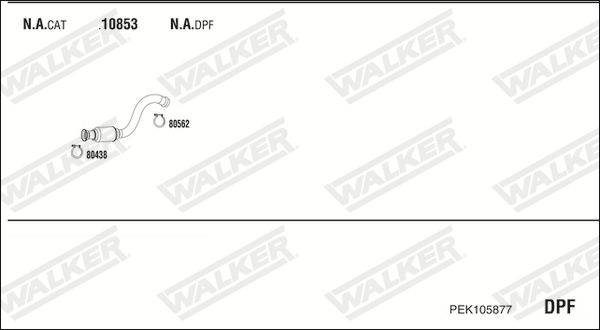 Układ wydechowy WALKER PEK105877
