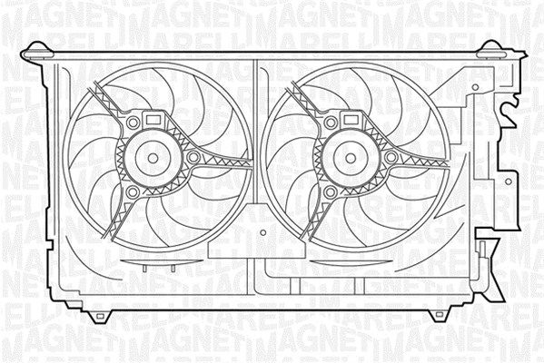 Wentylator, chłodzenie silnika MAGNETI MARELLI 069422284010