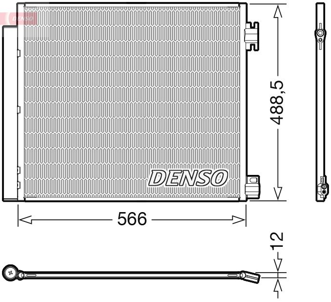 Kondenzátor klimatizácie DENSO DCN46026