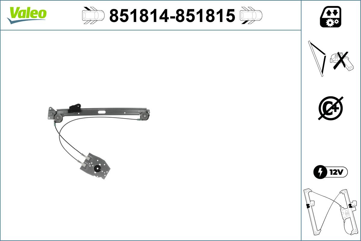 Mecanism actionare geam VALEO 851814