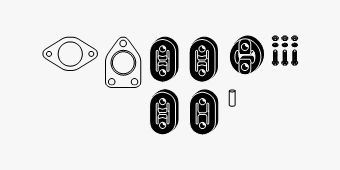 Zestaw montażowy, układ wydechowy HJS 82 45 7775