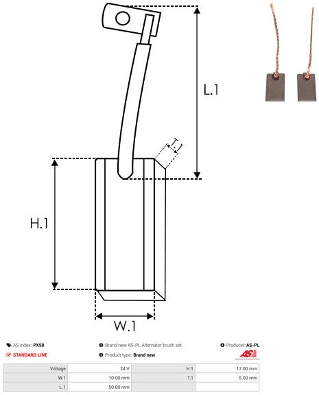 Levně Uhlíkový kartáč, generátor AS-PL PX58