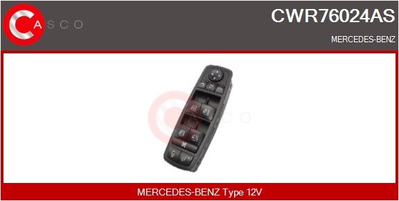 Spínač, zvedací zařízení oken CASCO CWR76024AS